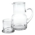 Set of Two Clear Crystal Glass Stemless Carafe And Drinking Glass