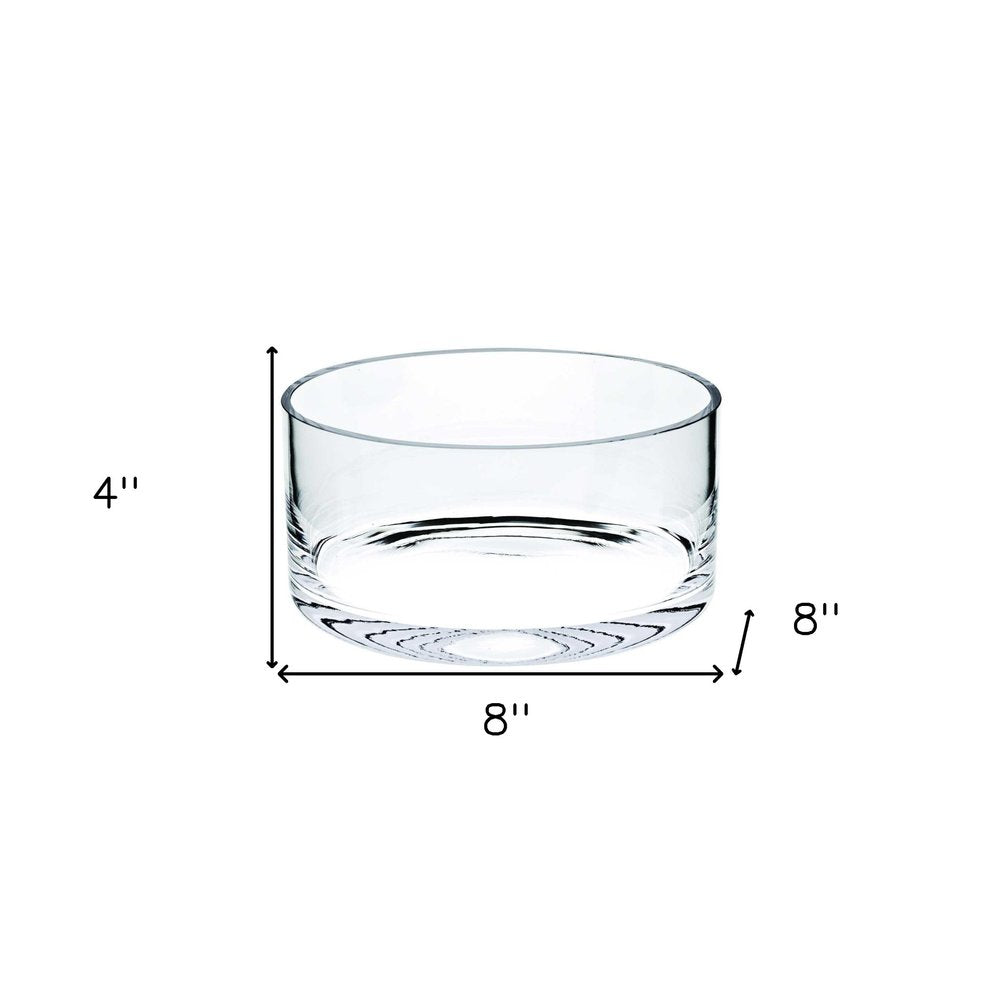 8" Lead Free Crystal Round Serving Bowl