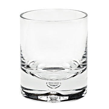 Set of Four Clear Mouth Blown Crystal Old Fashion Glasses