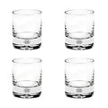 Set of Four Clear Mouth Blown Crystal Old Fashion Glasses