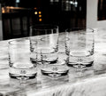 Set of Four Clear Crystal Rocks Old Fashion Glasses