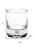 Set of Four Clear Crystal Rocks Old Fashion Glasses