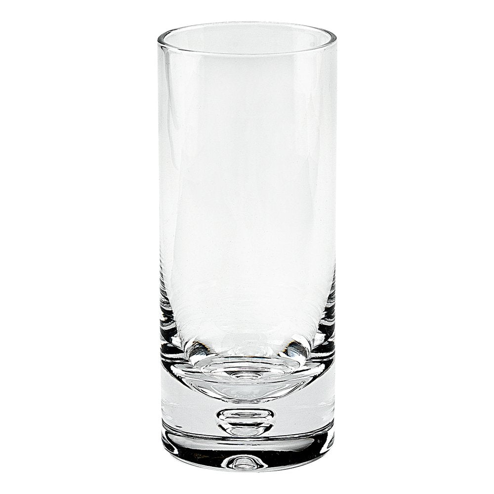 Set of Four Clear Mouth Blown Crystal Highball Glasses