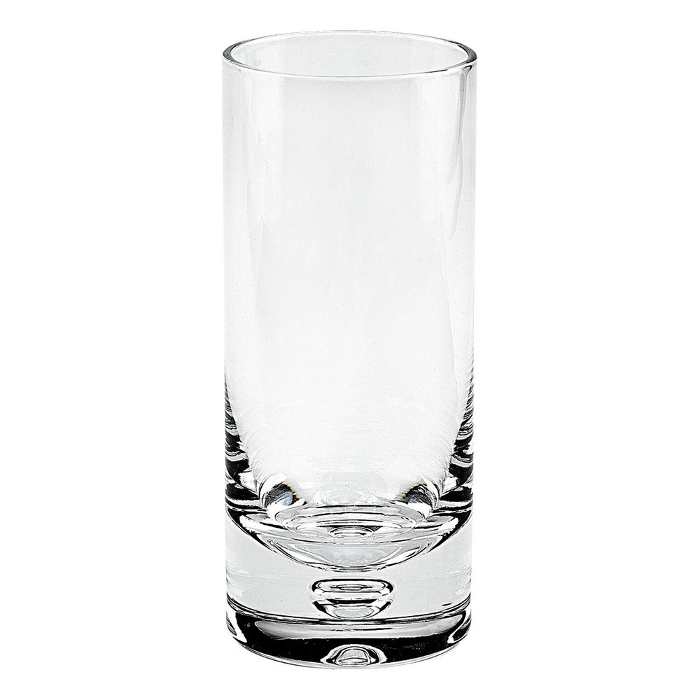 Set of Four Clear Mouth Blown Crystal Highball Glasses