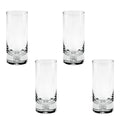 Set of Four Clear Mouth Blown Crystal Highball Glasses