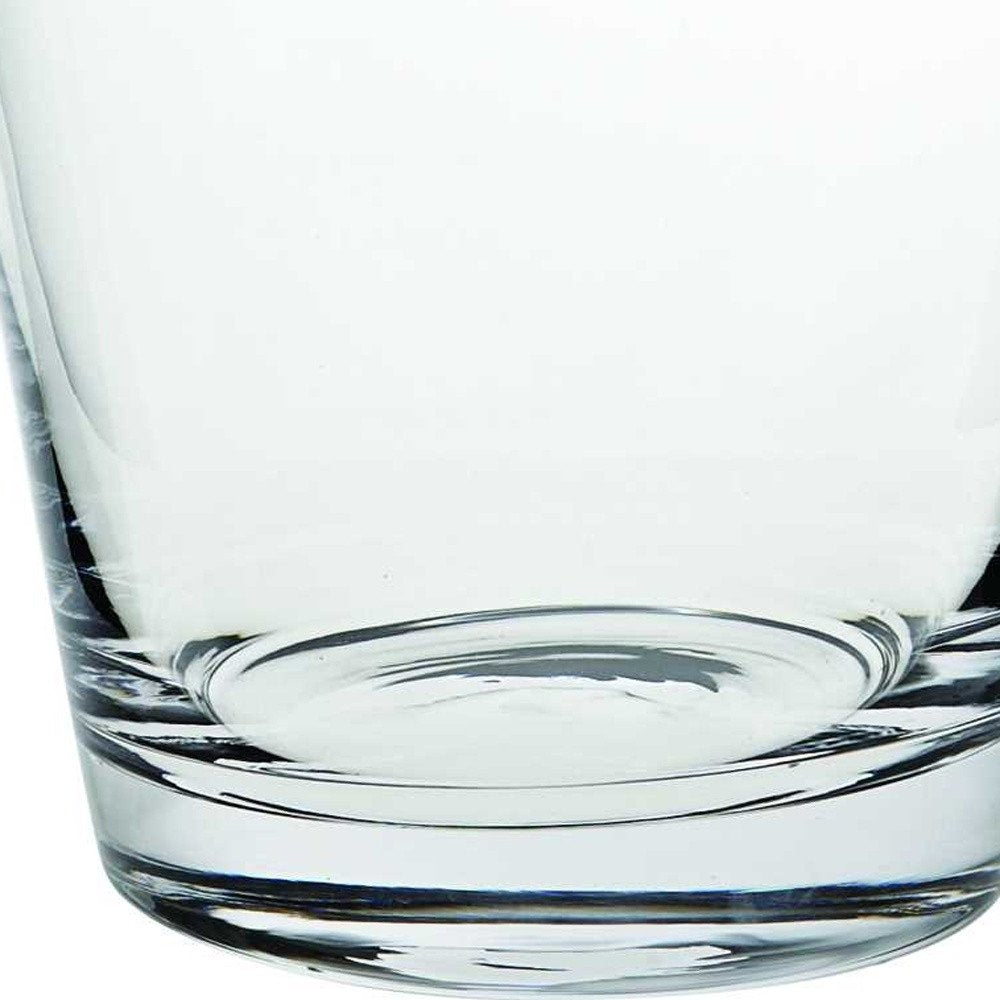 9" Clear Mouth Blown Crystal Ice Bucket