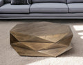 48" Brown Wood Hexagon Coffee Table