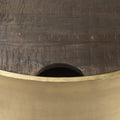 Brown Wood Round Nested Coffee Tables