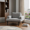 41" Gray and Black Fabric Club Chair