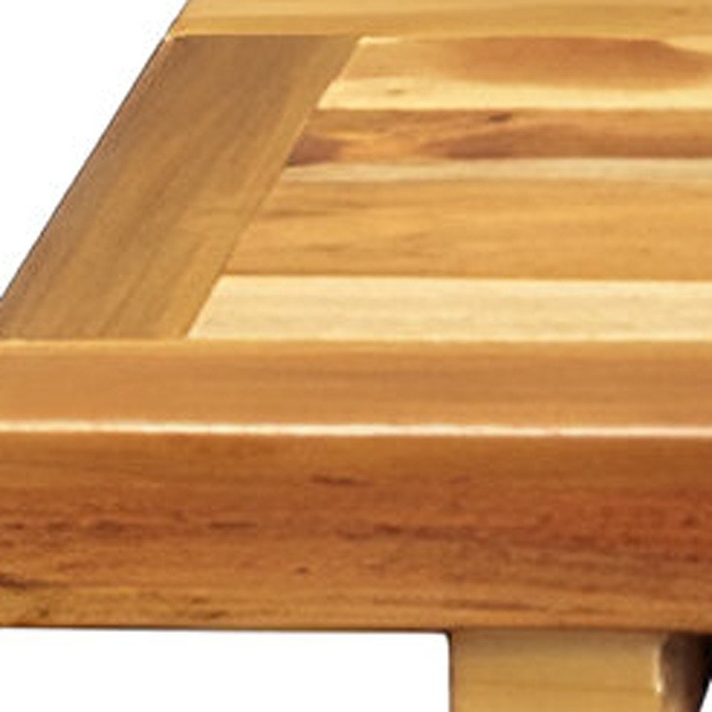 29" Natural Teak Wood Bath Tray And Seat