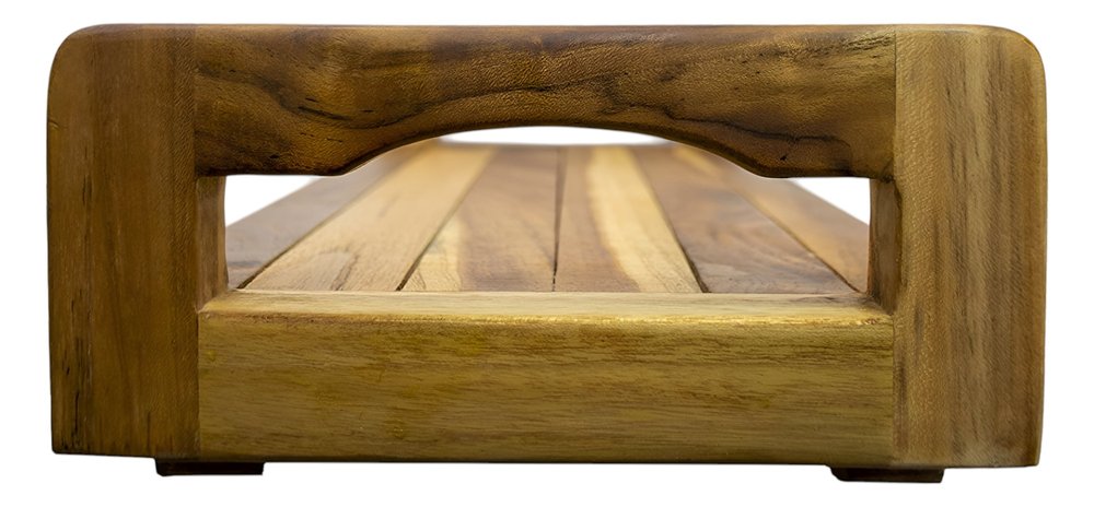 29"W Natural Teak Bath Tray and Seat with Handles