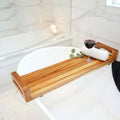 29"W Natural Teak Bath Tray and Seat with Handles