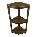 Teak Three Tier Corner Corner Shower Shelf  In  Brown Finish