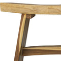 Contemporary Teak Outdoor Bench In Natural Finish