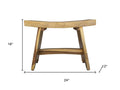 Contemporary Teak Outdoor Bench In Natural Finish