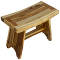 Contemporary Teak Outdoor Bench In Natural Finish