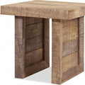 20" Brown Solid Wood Square End Table