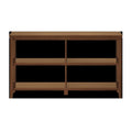 Brown Solid Wood Double Bookcase