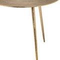 21" Gold Metal Round End Table