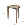 24" Brown Round End Table