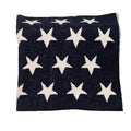 Navy Blue And White Stars Knitted Baby Blanket