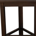 17" Dark Brown Teak Corner Shower Bench