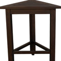 17" Dark Brown Teak Corner Shower Bench