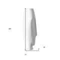 Set of Two Ceramic White Cylinder Table Vases