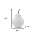 White Jumbo Pear Shaped Aluminum Accent Home Decor