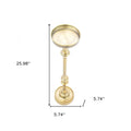 26" Brushed Gold Drink Size Round End Table