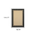 7' X 10' Beige And Black Indoor Outdoor Area Rug