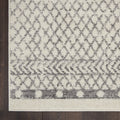 5' X 7' Gray And Ivory Geometric Distressed Area Rug
