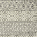 5' X 7' Gray And Ivory Geometric Area Rug