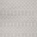 5' X 7' Gray And Ivory Geometric Area Rug