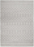 5' X 7' Gray And Ivory Geometric Area Rug