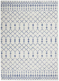 6' X 9' Ivory And Blue Geometric Area Rug