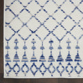 6' X 9' Ivory And Blue Geometric Area Rug