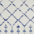 6' X 9' Ivory And Blue Geometric Area Rug