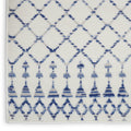 6' X 9' Ivory And Blue Geometric Area Rug