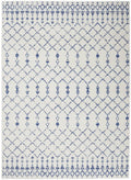 6' X 9' Ivory And Blue Geometric Area Rug