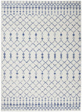 6' X 9' Ivory And Blue Geometric Area Rug