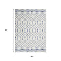 6' X 9' Ivory And Blue Geometric Area Rug