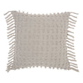 Tassel Detailed Gray Throw Pillow