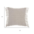 Tassel Detailed Gray Throw Pillow