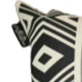 12" X 20" Brown and White Faux Leather Lumbar Throw Pillow Cover