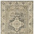 8' X 11' Beige And Gray Medallion Distressed Area Rug