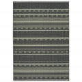 10' X 13' Black And Ivory Geometric Area Rug
