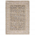 5' X 8' Beige Grey Machine Woven Oriental Indoor Arean Rug