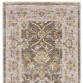 8' Beige Grey Machine Woven Oriental Indoor Runner Rug