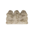 3' X 5' Taupe Natural Sheepskin Area Rug